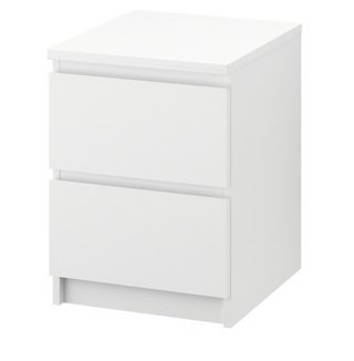Cómoda 2 cajones Ikea MALM blanca