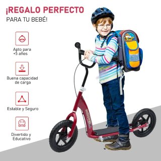 Patinete para Niños de 5-12 Años Carga Máx. 50 kg
