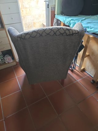 Butaca orejera de tela