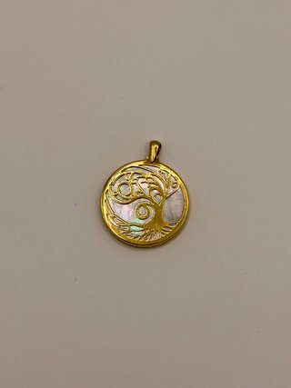 Colgante de Oro 18k nacar Arbol de la vida 2.36gr