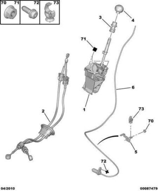 Casquillo pomo cambio Peugeot Citroën Fiat