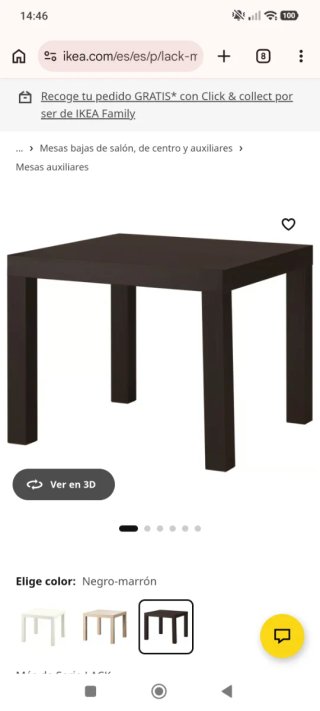 Mesa auxiliar IKEA Lack marrón