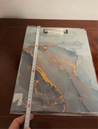 Porta documentos diseño mármol dorado y gris