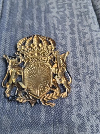 Vacio pisos chatarrero Insignia antigua con corona