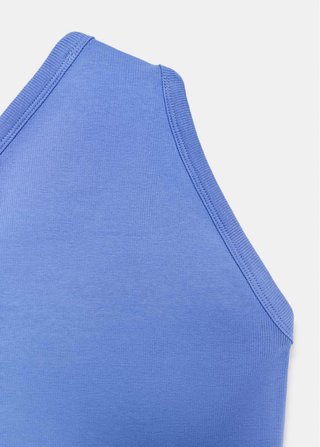 Body asimétrico Zara azul