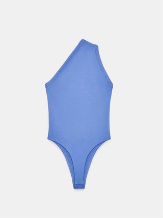 Body asimétrico Zara azul