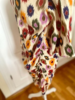 Vestido Zara Estampado Ikat Talla M