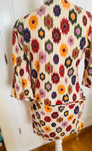 Vestido Zara Estampado Ikat Talla M