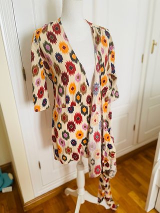 Vestido Zara Estampado Ikat Talla M