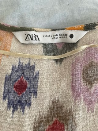 Vestido Zara Estampado Ikat Talla M