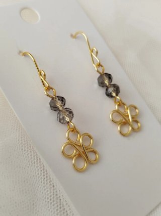 Pendientes filigrana de alambre y cristales