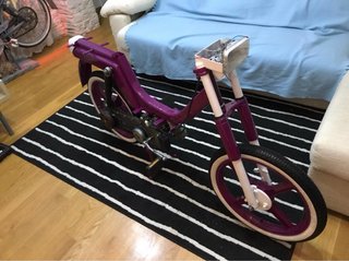 Vespino Vale Morado y Blanco