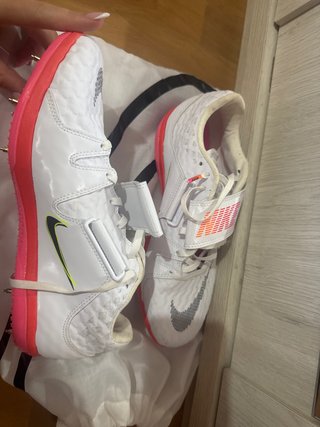 Zapatillas Clavos Atletismo Nike Blancas Rosas