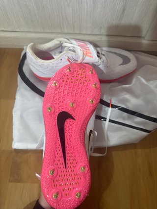Zapatillas Clavos Atletismo Nike Blancas Rosas