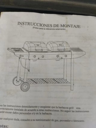 Barbacoa de gas negra y plateada