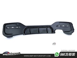 DIFUSOR TRASERO BMW SERIE 1 F20 LOOK M-PERFORMANCE NEGRO MATE