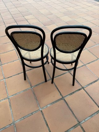 Sillas estilo Thonet madera y ratán (2 unidades)