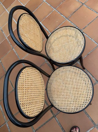 Sillas estilo Thonet madera y ratán (2 unidades)