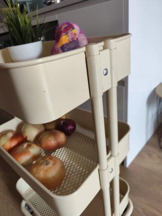 Carrito organizador 3 baldas beige