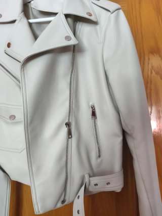 Cazadora Biker Beige Talla M