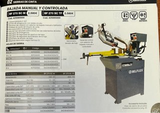 Sierra cinta tronzadora BELFLEX 270 TRIF BH