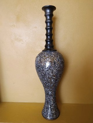 Lote 2 Jarrones Vintage Mosaico Cristal