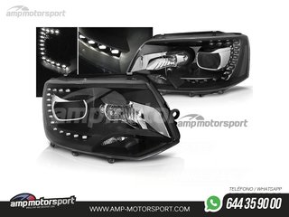 FAROS DELANTEROS LUZ DIURNA LED REAL DRL PARA VOLKSWAGEN TRANSPORTER T5 2010-2015