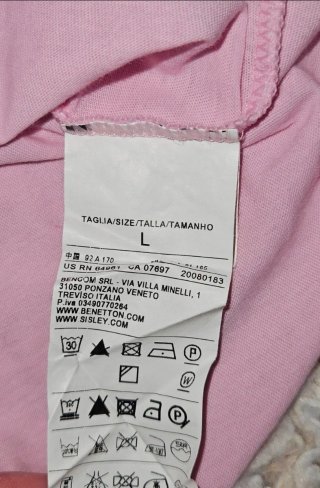 Camiseta Benetton Mujer Rosa