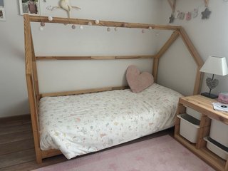 Cama Casita Madera 90x190cm. Mon Lit Cabane
