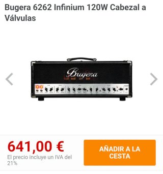 Bugera 6262 Amplificador de Guitarra NUEVO