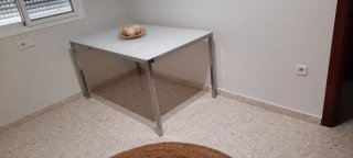 Mesa Comedor Cristal y Metal