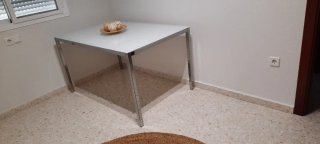 Mesa Comedor Cristal y Metal