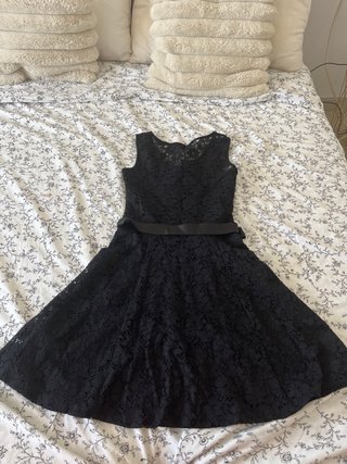 Vestido Negro Encaje Morgan Talla XS
