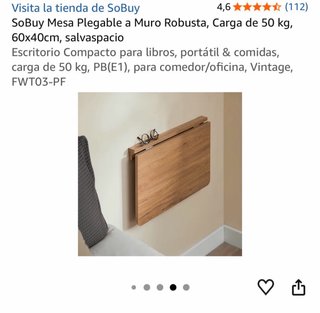 Mesa plegable SoBuy 60x40cm