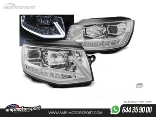 FAROS DELANTEROS LUZ DIURNA LED REAL DRL PARA VOLKSWAGEN TRANSPORTER T6 2015-2019