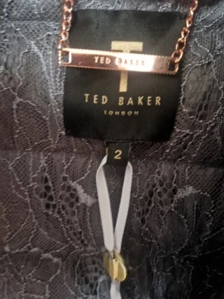 Chaqueta Ted Baker T2 M Gris Plumas