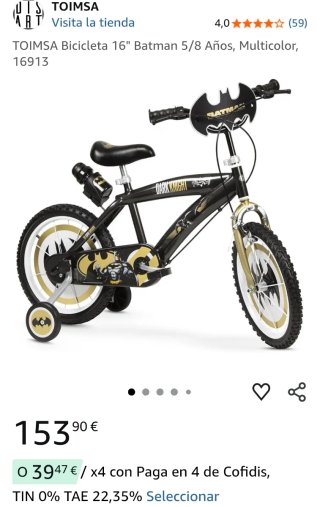 Bicicleta Batman 16 Dino Bikes