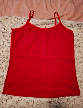 Camiseta tirantes roja mujer