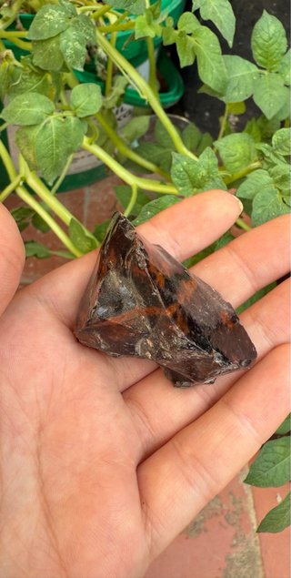 Mineral obsidiana marrón