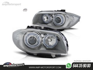 FAROS DELANTEROS OJOS DE ANGEL PARA BMW SERIE 1 E81 / E87 / E82 / E88