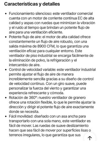 Ventilador Industrial Vevor Naranja