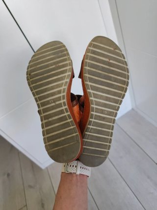 Sandalias Dorking Piel Marrón Naranja