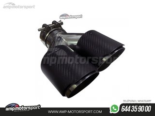 COLA DE ESCAPE DOBLE DERECHA CARBONO