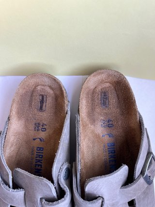 Zapatos Birkenstock Boston Piel Gris