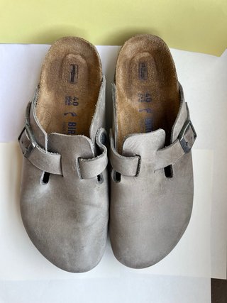 Zapatos Birkenstock Boston Piel Gris