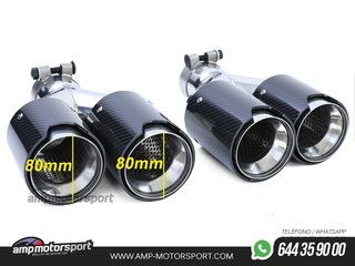 DIFUSOR TRASERO MATE BMW SERIE 5 F10/F11 + COLAS DOBLES CARBONO