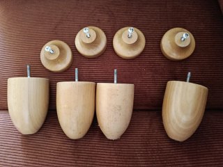 4 pomos madera mammut ikea
