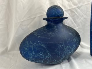 Conjunto Decorativo Vintage Azul Mármore