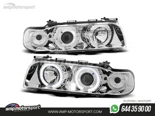 FAROS DELANTEROS OJOS DE ANGEL PARA BMW SERIE 7 E38