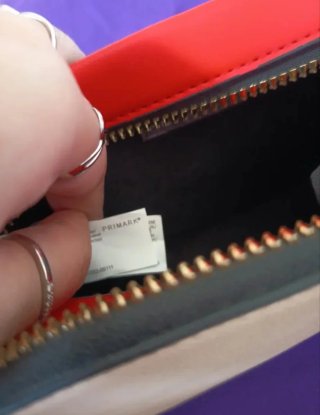Bolso Primark Rojo y Beige